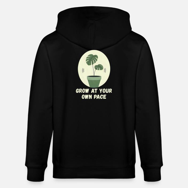 Chacun grandit à son rythme - Veste à capuche bio CULTIVATOR Stanley/Stella Unisexe - noir