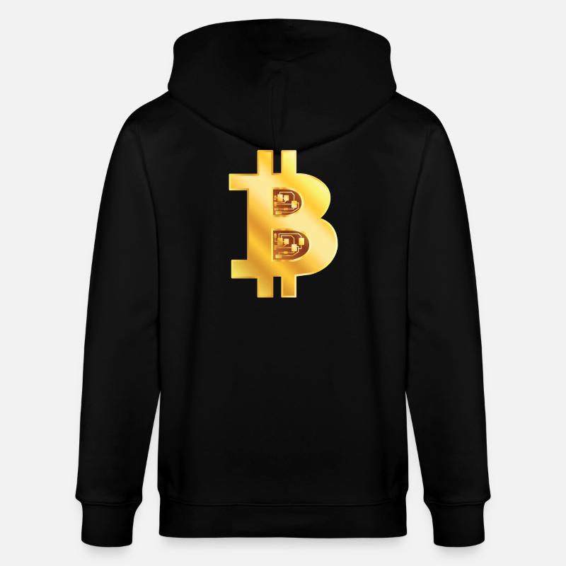 Bitcoin Gold - Stanley/Stella Unisex Bio-Kapuzenjacke CULTIVATOR  - Schwarz