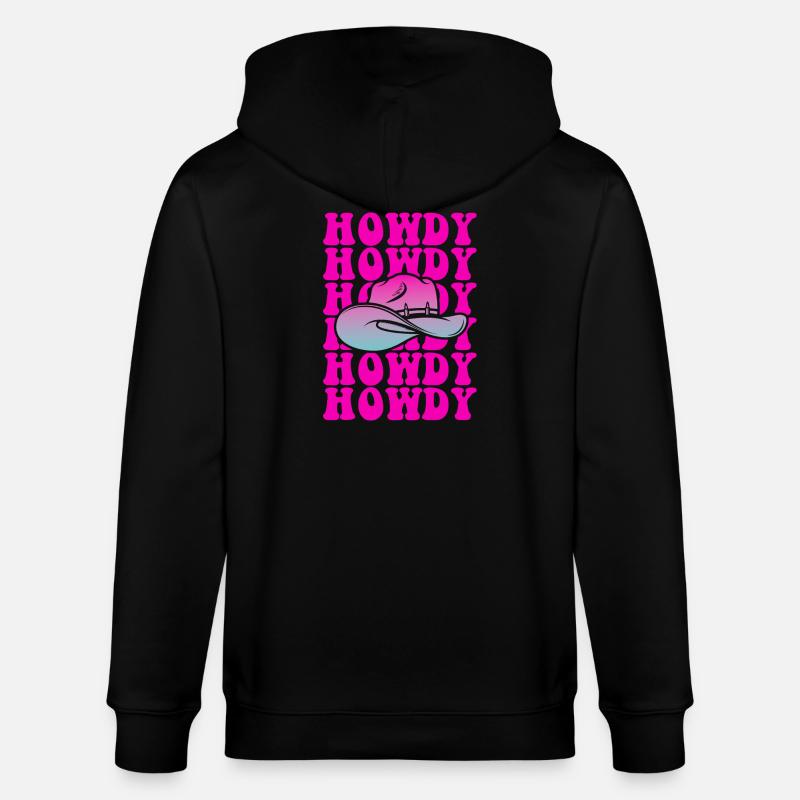 Howdy Pop Hat Gradient - Stanley/Stella CULTIVATOR  Unisex Organic Hooded Jacket - black