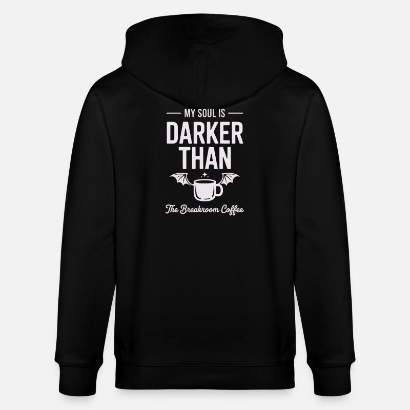 Dunkler als Kaffee-Seele - Stanley/Stella Unisex Bio-Kapuzenjacke CULTIVATOR  - Schwarz