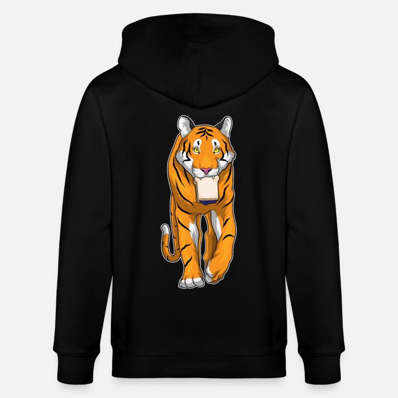 Tiger Sandwich - Stanley/Stella Unisex Bio-Kapuzenjacke CULTIVATOR  - Schwarz