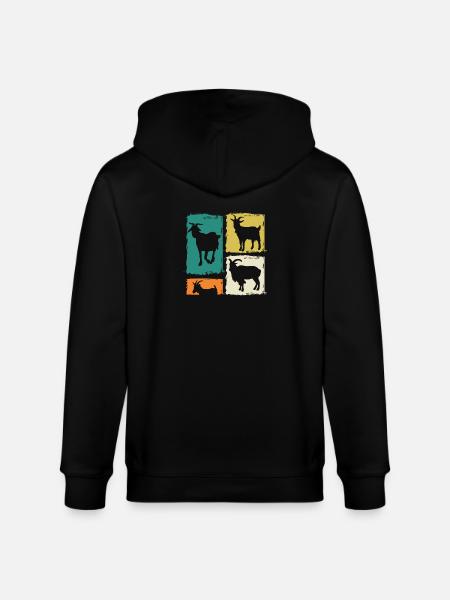 Goats - Stanley/Stella CULTIVATOR  Unisex Organic Hooded Jacket - black