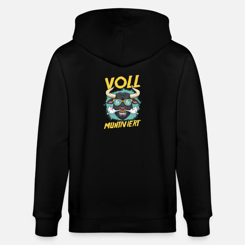 Vache entièrement mutilée - Veste à capuche bio CULTIVATOR Stanley/Stella Unisexe - noir