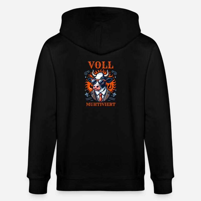 Vache entièrement mutilée - Veste à capuche bio CULTIVATOR Stanley/Stella Unisexe - noir
