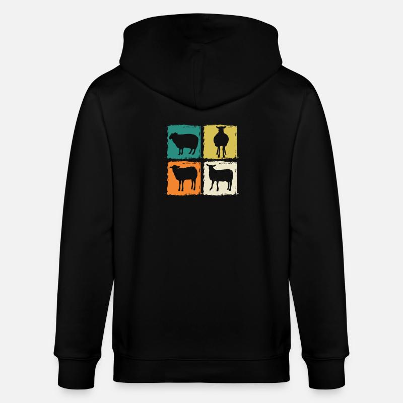 Schäfer Schaf - Stanley/Stella Unisex Bio-Kapuzenjacke CULTIVATOR - Schwarz