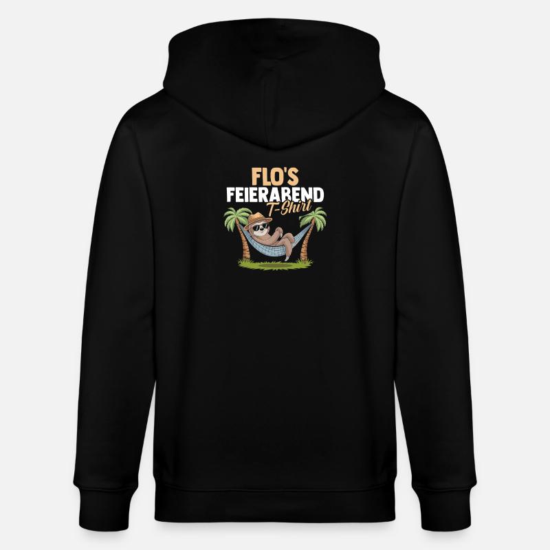 Faultier Florian - Stanley/Stella Unisex Bio-Kapuzenjacke CULTIVATOR  - Schwarz