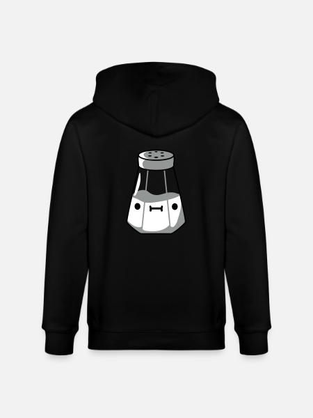 Salt shaker with face - Stanley/Stella CULTIVATOR Unisex Organic Hooded Jacket - black