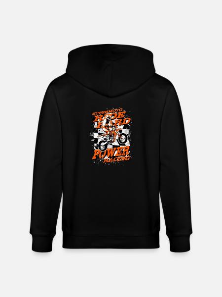 Supermoto Racing - Supermotard - Stanley/Stella CULTIVATOR Unisex Organic Hooded Jacket - black