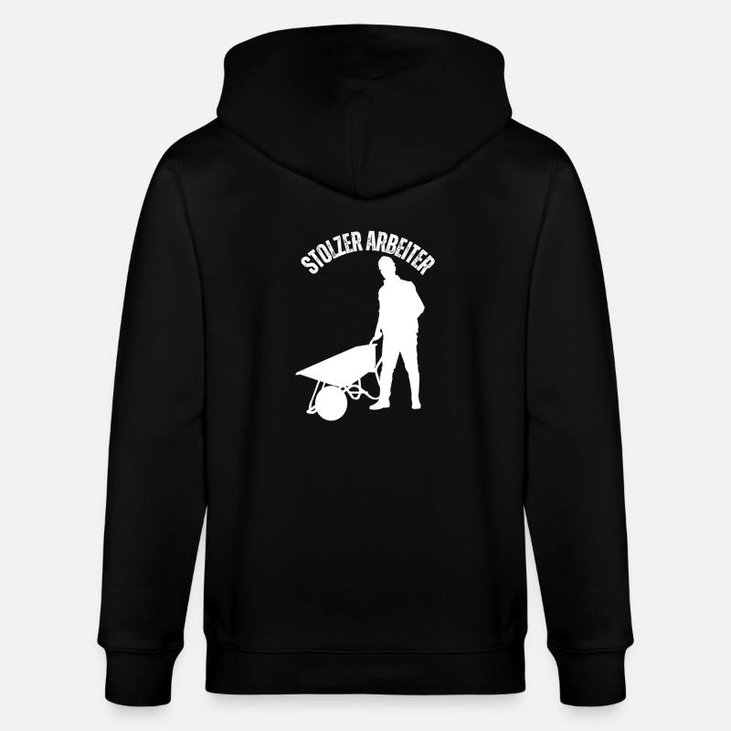 Stolz Arbeiter zu sein - Stanley/Stella Unisex Bio-Kapuzenjacke CULTIVATOR - Schwarz