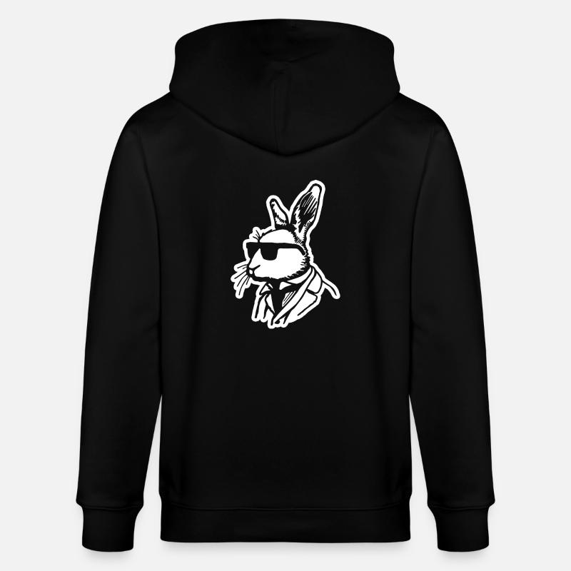 Rabbit Rabbit - Stanley/Stella CULTIVATOR  Unisex Organic Hooded Jacket - black