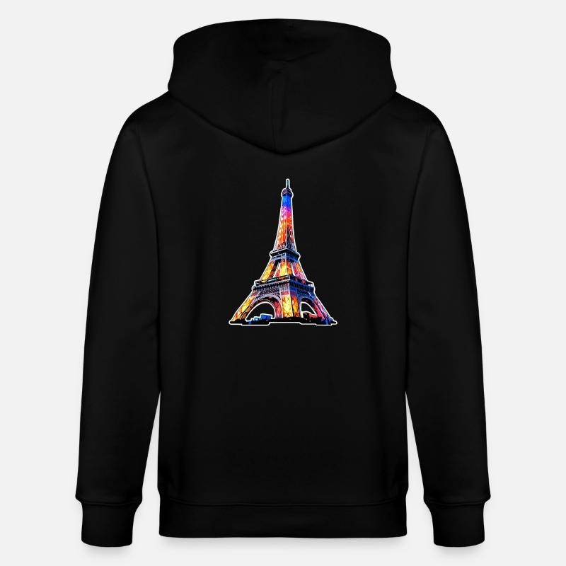 Tour Eiffel #3 - Veste à capuche bio CULTIVATOR Stanley/Stella Unisexe - noir
