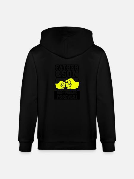 far og søn 002 - Stanley/Stella økologisk unisex-hættejakke CULTIVATOR - sort