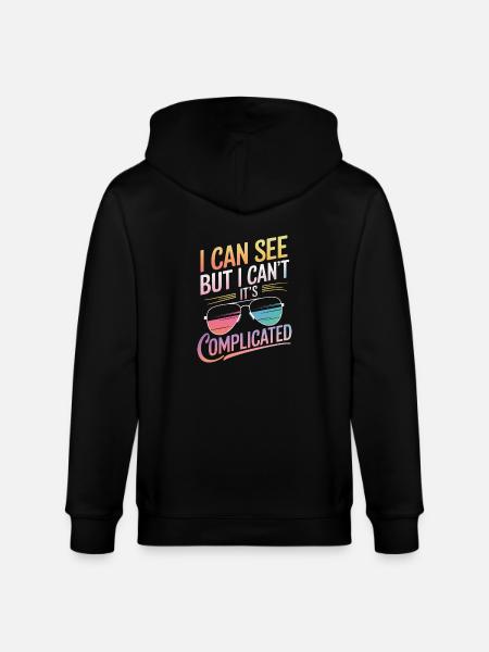 Blind blindness Visually impaired people - Stanley/Stella CULTIVATOR  Unisex Organic Hooded Jacket - black