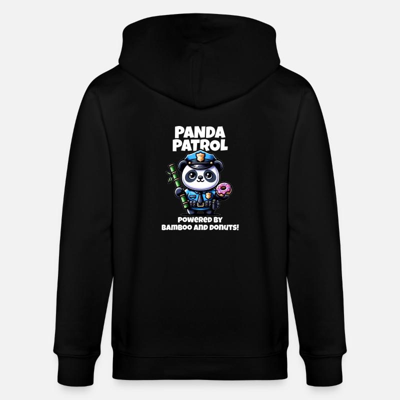 Polizei Panda - Stanley/Stella Unisex Bio-Kapuzenjacke CULTIVATOR  - Schwarz