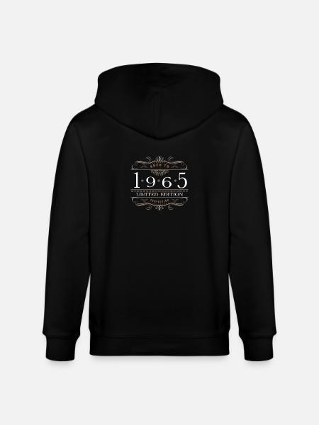 Limited Edition 1965 Aged To Perfection - Stanley/Stella CULTIVATOR  Unisex Organic Hooded Jacket - black