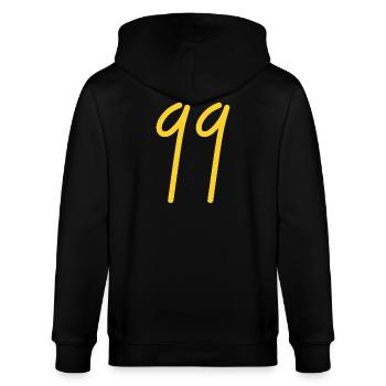 99 - Stanley/Stella Unisex Bio-Kapuzenjacke CULTIVATOR  - Schwarz - Hinten - Anna (173cm)
