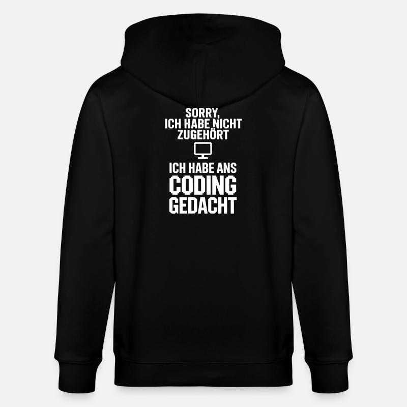 Désolé, chef de codage - Veste à capuche bio CULTIVATOR Stanley/Stella Unisexe - noir