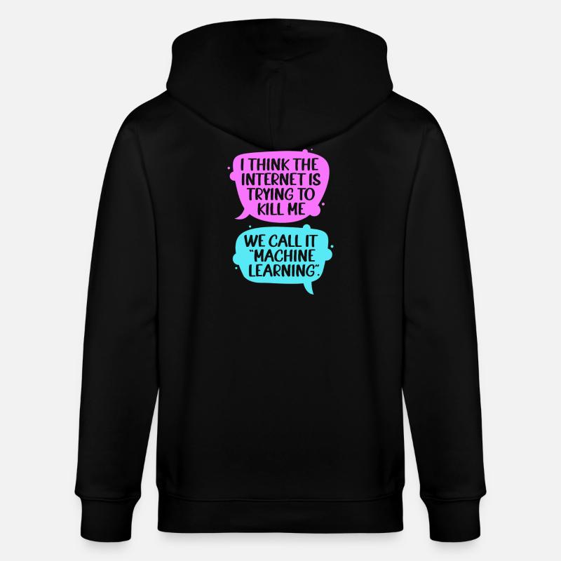 Programmeur GPT Coder - Veste à capuche bio CULTIVATOR Stanley/Stella Unisexe - noir