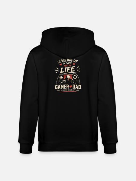 Gamer Dad: Level Up i spil og liv - Stanley/Stella økologisk unisex-hættejakke CULTIVATOR  - sort