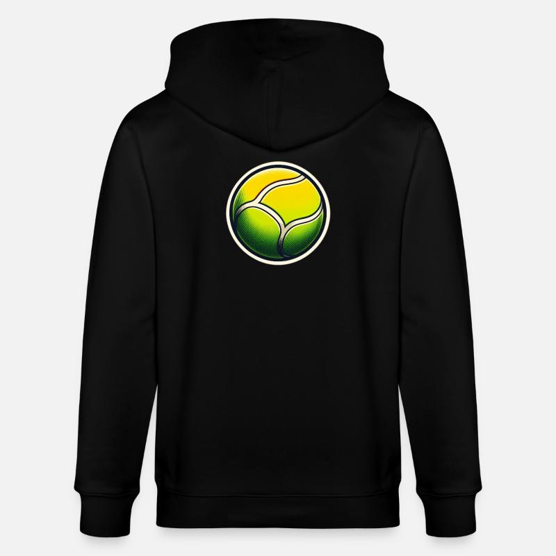 Balle de tennis Vert Jaune - Veste à capuche bio CULTIVATOR Stanley/Stella Unisexe - noir