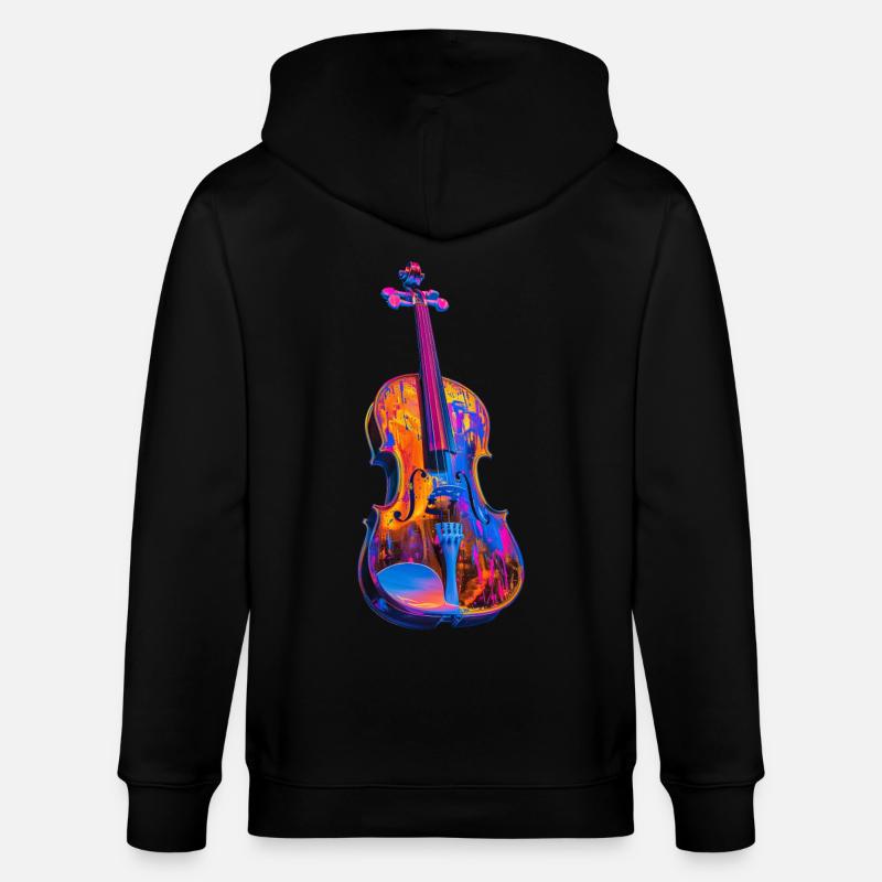Violon - Veste à capuche bio CULTIVATOR Stanley/Stella Unisexe - noir