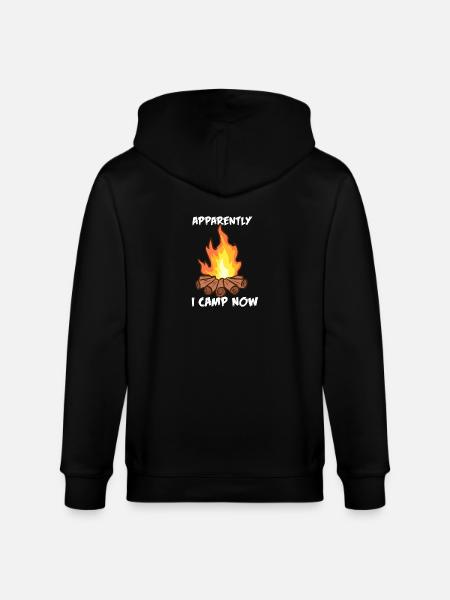 Apparently I Camp Now - Stanley/Stella Unisex Bio-Kapuzenjacke CULTIVATOR  - Schwarz