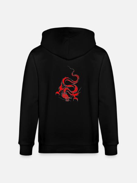 dragon_rouge - Stanley/Stella Unisex Bio-Kapuzenjacke CULTIVATOR  - Schwarz