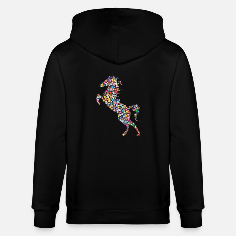 Cheval - Veste à capuche bio CULTIVATOR Stanley/Stella Unisexe - noir