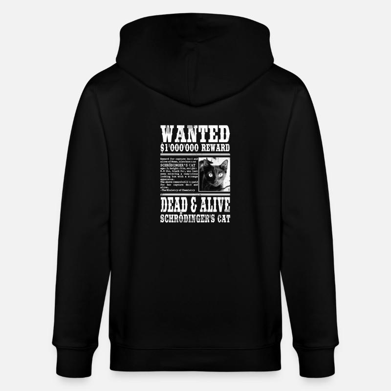 le chat de schrödinger blanc - Veste à capuche bio CULTIVATOR Stanley/Stella Unisexe - noir