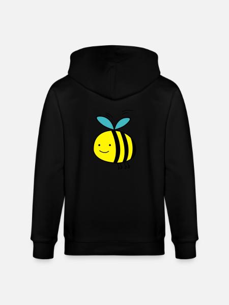 comic_biene_002 - Stanley/Stella CULTIVATOR  Unisex Organic Hooded Jacket - black