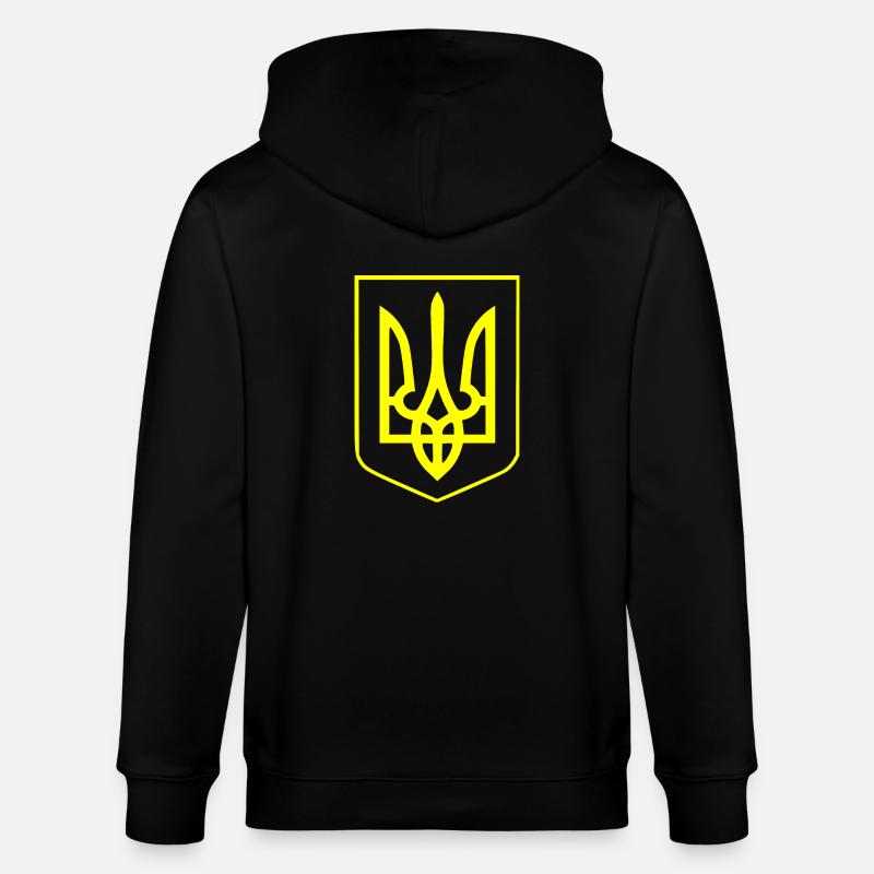 Ukraine - Stanley/Stella Unisex Bio-Kapuzenjacke CULTIVATOR - Schwarz