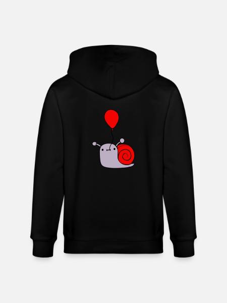 Cute balloon snail - Stanley/Stella CULTIVATOR  Unisex Organic Hooded Jacket - black