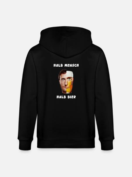 halb bier halb mensch - Stanley/Stella Unisex Bio-Kapuzenjacke CULTIVATOR - Schwarz