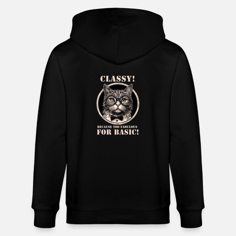 Chat - Veste à capuche bio CULTIVATOR Stanley/Stella Unisexe - noir