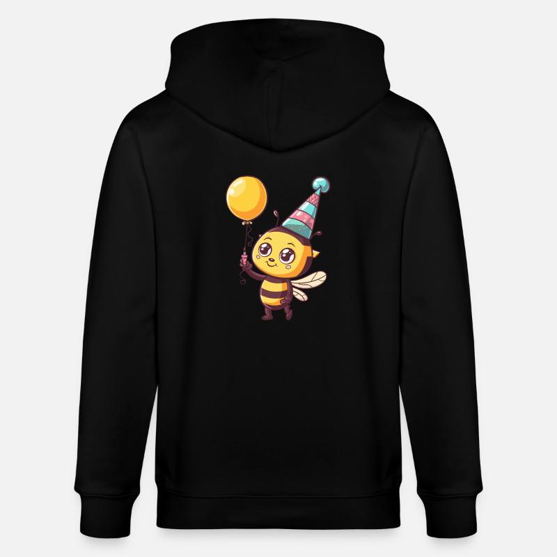 Bande dessinée d’anniversaire d’abeille - Veste à capuche bio CULTIVATOR Stanley/Stella Unisexe - noir