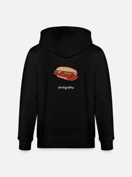 BBQ // Illustration - Stanley/Stella CULTIVATOR  Unisex Organic Hooded Jacket - black