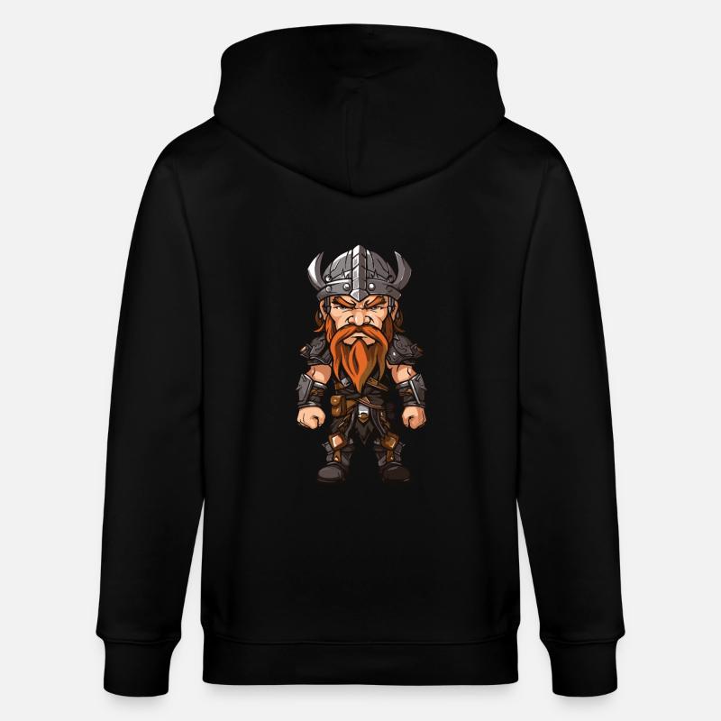 Wikinger Krieger Odin - Stanley/Stella Unisex Bio-Kapuzenjacke CULTIVATOR  - Schwarz