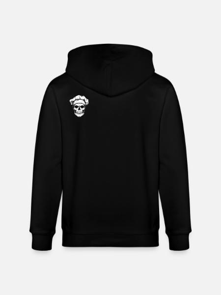 Koch Skull Skeleton Chef - Stanley/Stella CULTIVATOR  Unisex Organic Hooded Jacket - black