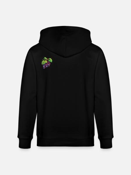 Grapes Symbol - Stanley/Stella CULTIVATOR Unisex Organic Hooded Jacket - black