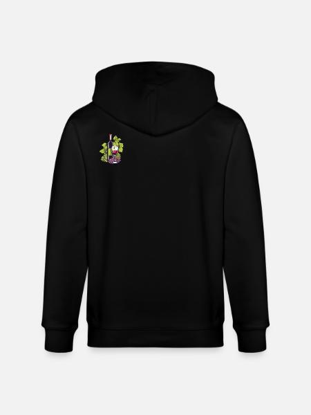 wine glass wine grapes wine - Stanley/Stella CULTIVATOR Unisex Organic Hooded Jacket - black