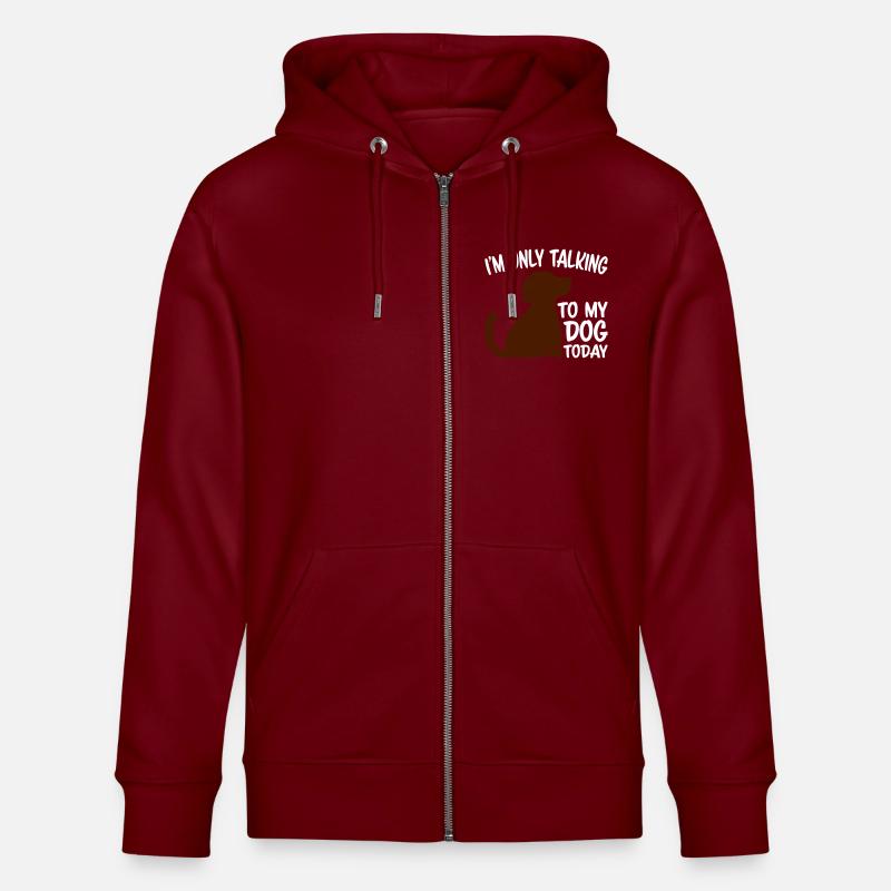 ne parler qu’au chien - Veste à capuche bio CULTIVATOR Stanley/Stella Unisexe - bordeaux
