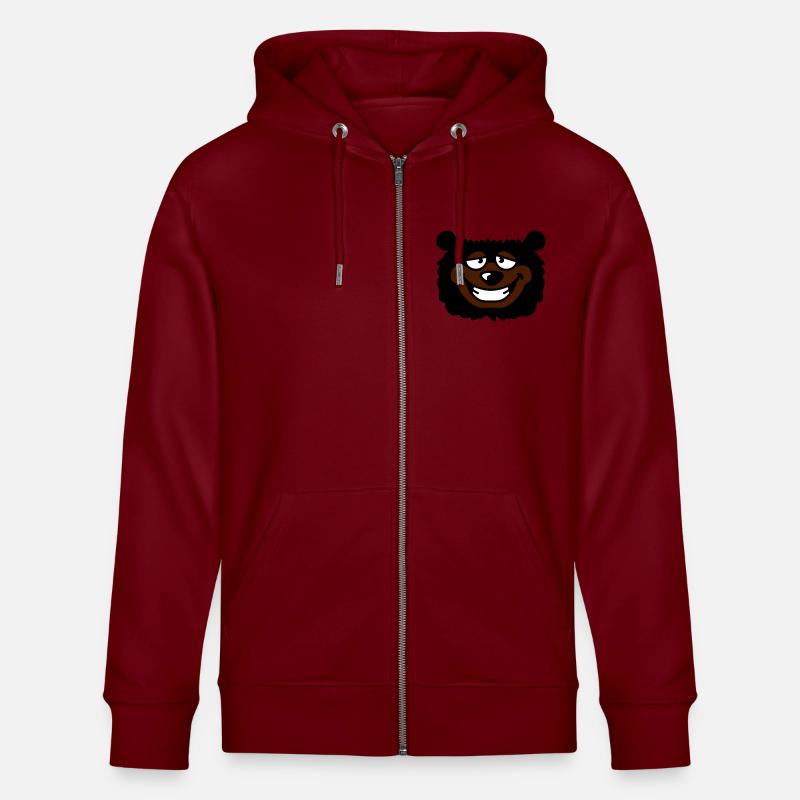 bear_head - Veste à capuche bio CULTIVATOR Stanley/Stella Unisexe - bordeaux