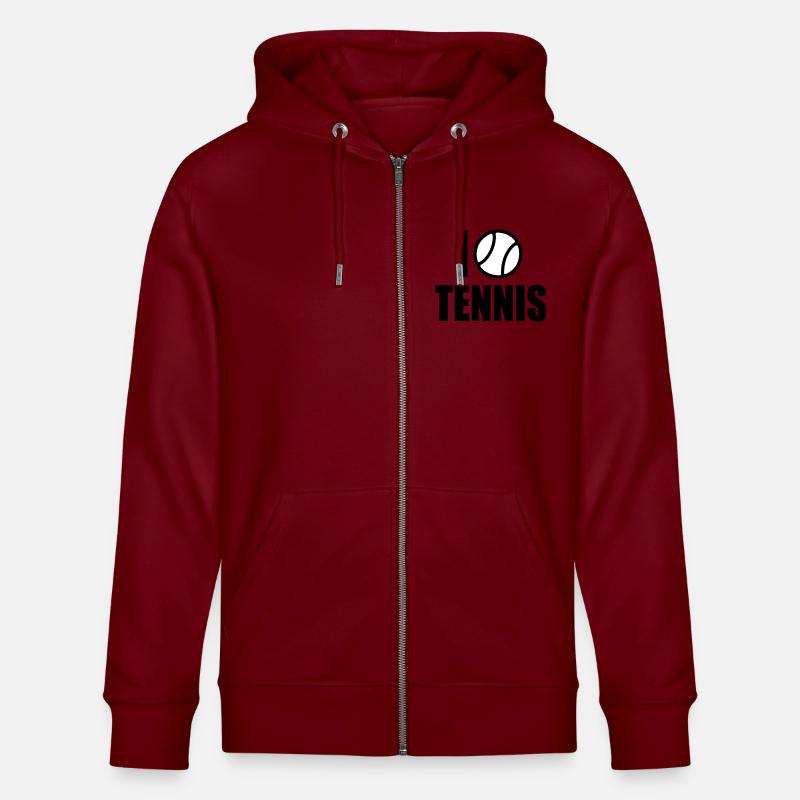 J’adore le tennis - Veste à capuche bio CULTIVATOR Stanley/Stella Unisexe - bordeaux