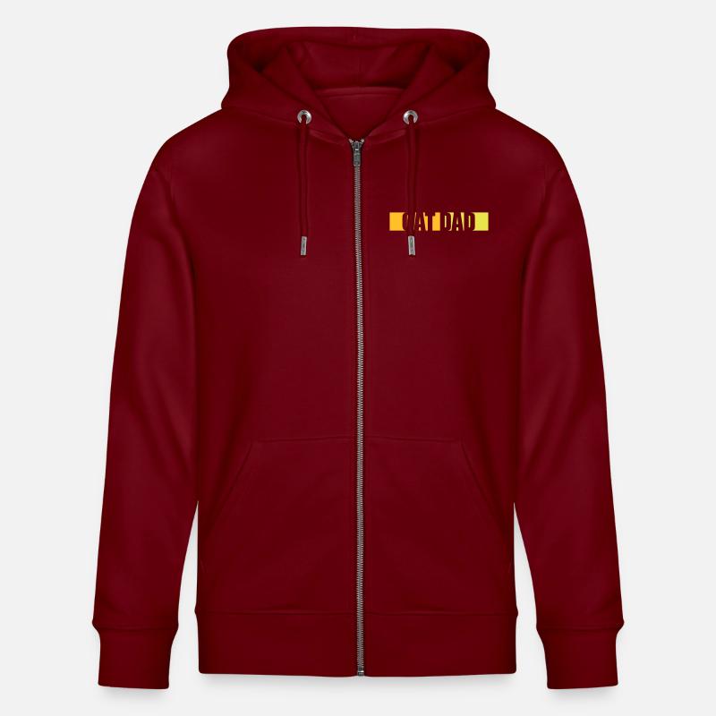 Cat Dad Balken Design - Stanley/Stella Unisex Bio-Kapuzenjacke CULTIVATOR  - Burgunderrot