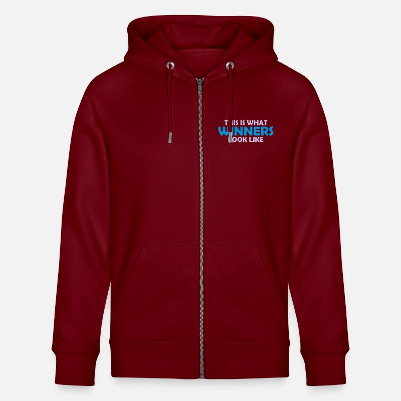What Winners Look Like - Stanley/Stella CULTIVATOR  Unisex Organic Hooded Jacket - burgundy
