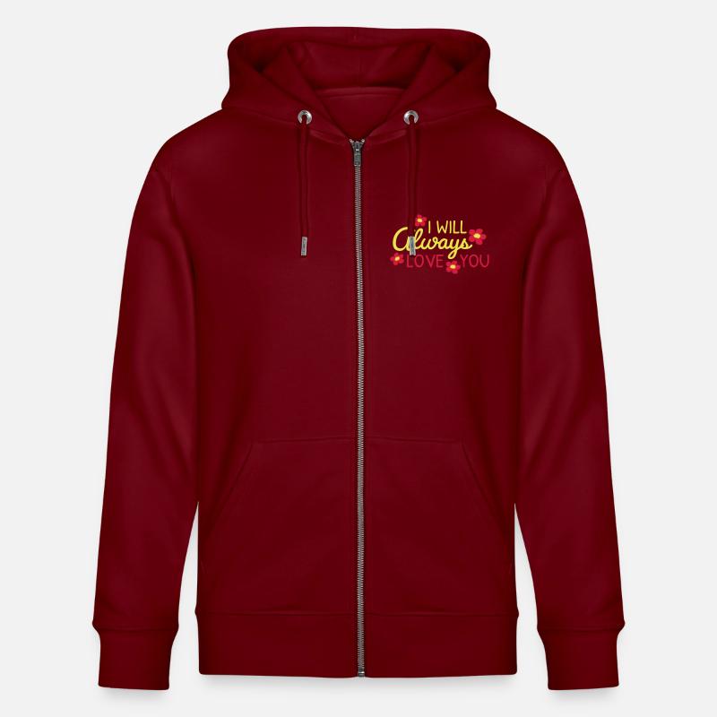 J’aimerai toujours - Veste à capuche bio CULTIVATOR Stanley/Stella Unisexe - bordeaux