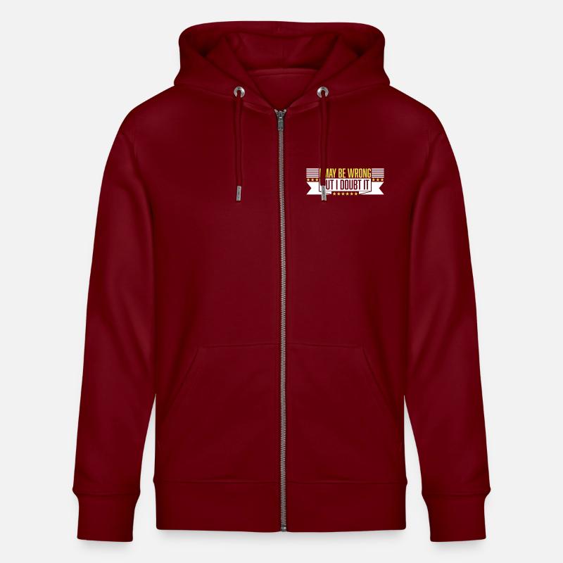 Je peux me tromper - Veste à capuche bio CULTIVATOR Stanley/Stella Unisexe - bordeaux