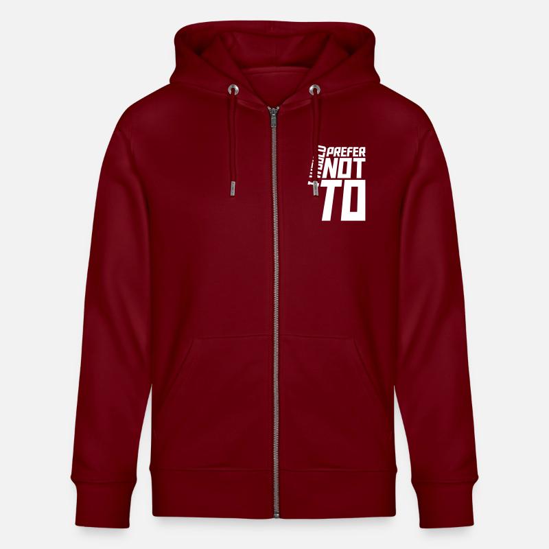 I prefer not to - Stanley/Stella Unisex Bio-Kapuzenjacke CULTIVATOR  - Burgunderrot