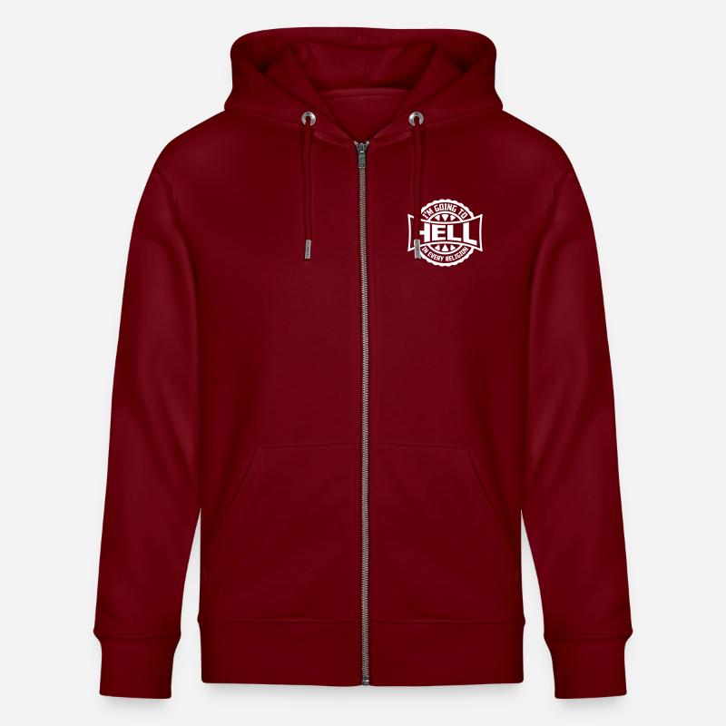 im going to hell - Stanley/Stella Unisex Bio-Kapuzenjacke CULTIVATOR  - Burgunderrot
