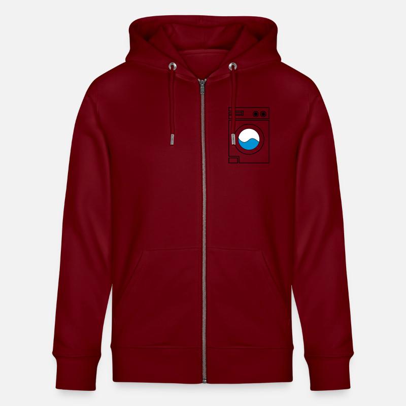 lave-linge - Veste à capuche bio CULTIVATOR Stanley/Stella Unisexe - bordeaux